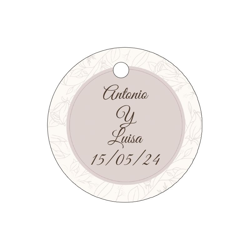 PLIEGO DE TARJETAS 20 UNDS PERSONALIZABLES 4,2CM DIÁMETRO                                           