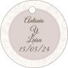 PLIEGO DE TARJETAS 20 UNDS PERSONALIZABLES 4,2CM DIÁMETRO                                           