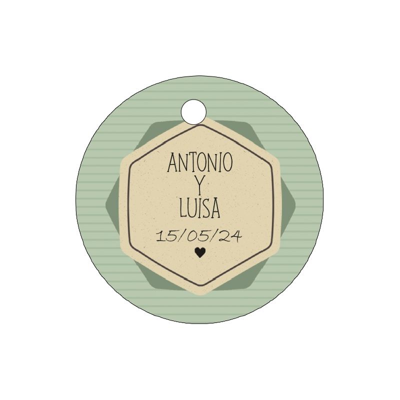 PLIEGO DE TARJETAS 20 UNDS PERSONALIZABLES 4,2CM DIÁMETRO                                           