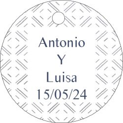 PLIEGO DE TARJETAS 20 UNDS PERSONALIZABLES 4,2CM DIÁMETRO                                           