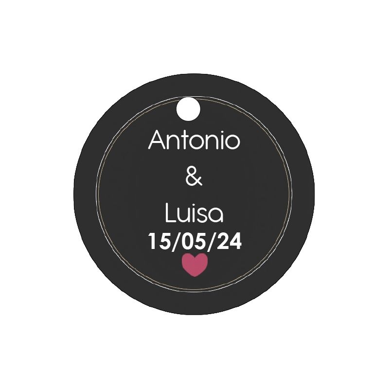 PLIEGO DE TARJETAS 20 UNDS PERSONALIZABLES 4,2CM DIÁMETRO                                           