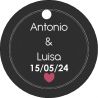 PLIEGO DE TARJETAS 20 UNDS PERSONALIZABLES 4,2CM DIÁMETRO                                           