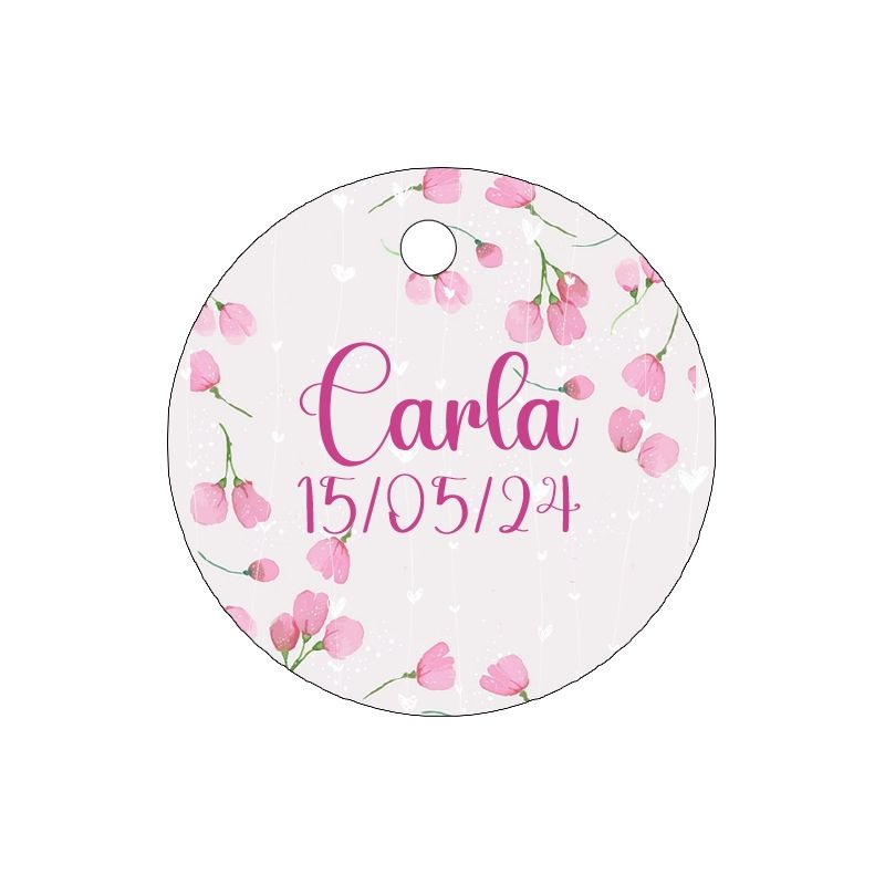 PLIEGO DE TARJETAS 20 UNDS PERSONALIZABLES 4,2CM DIÁMETRO                                           