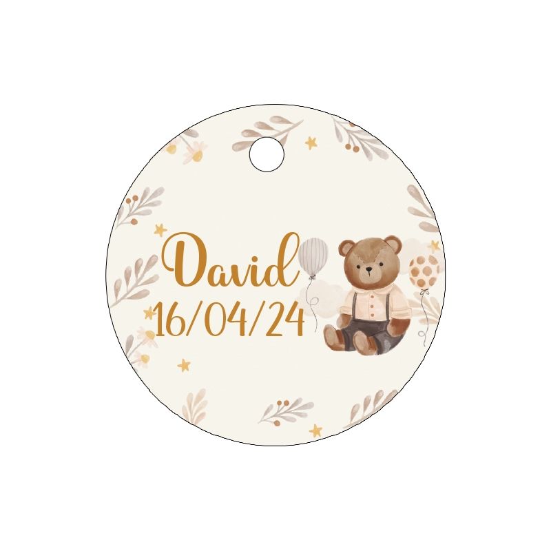 PLIEGO DE TARJETAS 20 UNDS PERSONALIZABLES 4,2CM DIÁMETRO                                           